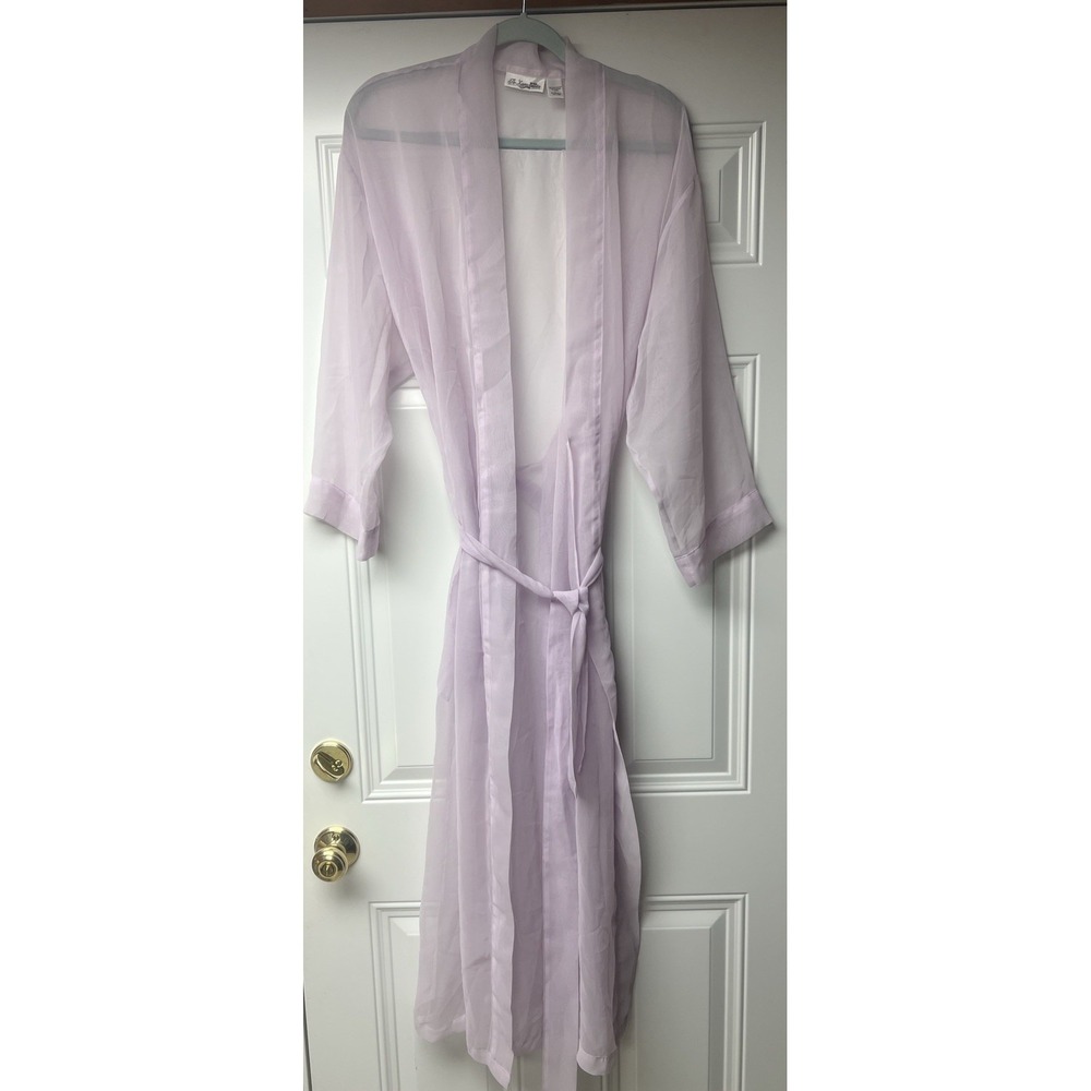 Vintage Sheer Lilac Robe Women's L Lingerie Collection bridal, Loungewear, sleep